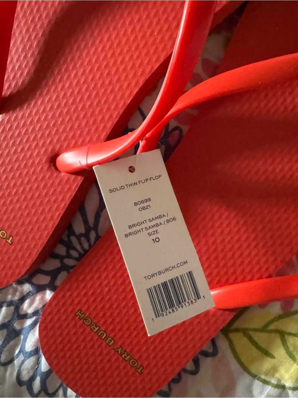 NWT size 10 Tory Burch flip flops thin strap sandals - Picture 2 of 3